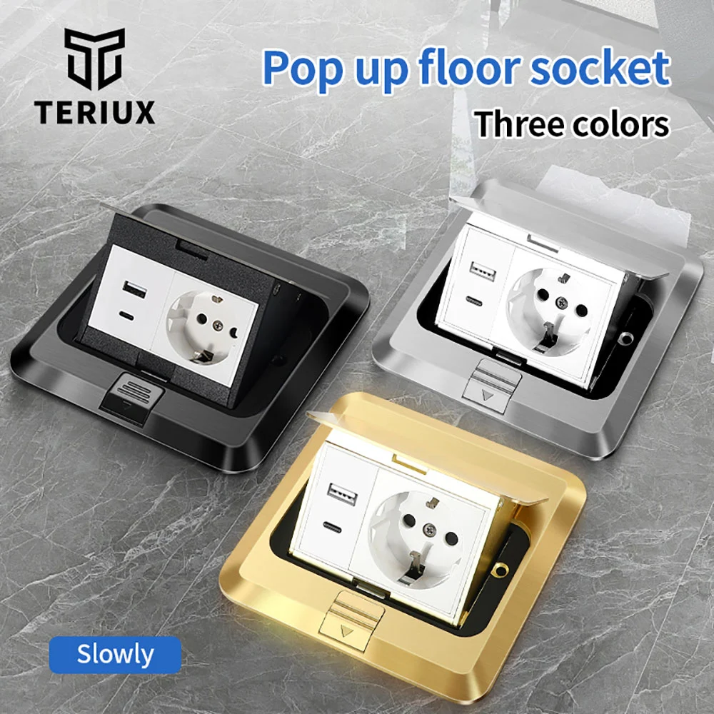 slow pop up floor socket