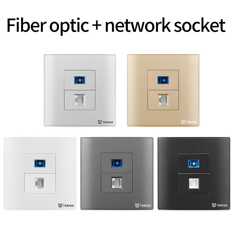Soquete de parede sc + rj45